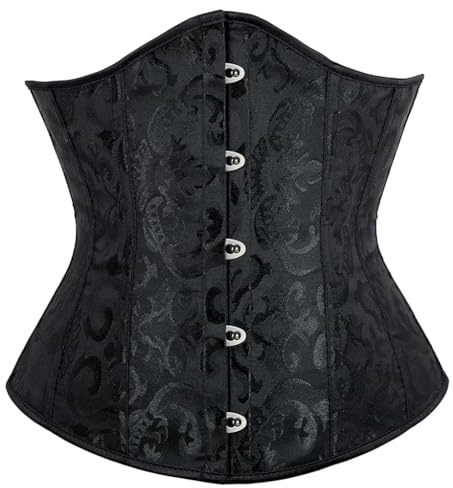 KUOSE Women's Plus Size Underbust Satin Waist Cincher Corset Shaper Top Bustier