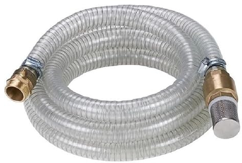 CHM GmbH 1 Zoll Saugschlauch Garnitur Ansaugschlauch 10m für Pumpen (Messing Anschlüsse) mit Rückschlagventil