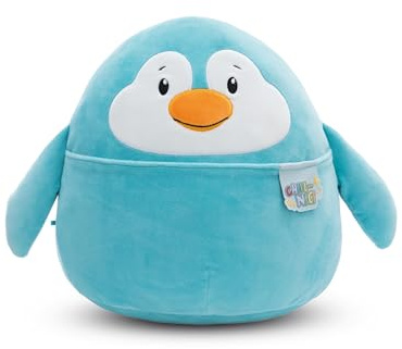 NICI gosedjur Chill-NICI Pingvin 30cm blå - Mjuk leksak gjord av mjuk plysch; Gullig mjuk leksak att gosa och leka med, för barn och vuxna: utmärkt present - 61402