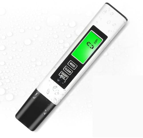 TDS Meter Digital Water Quality Tester, 3 in 1 Digital EC & Temperature (℃/℉) Meter, 0-9990ppm High-Precision LCD Display Measuring Range for Drinking Water Tap Pools Well Aquarium