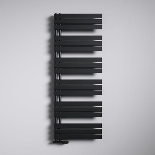 Mai & Mai Radiateur à Eau Chaude Mural Sèche-Serviettes 159x60cm Gris Noir | Fabriqué en Acier Inoxydable, Compatible avec Chauffage Central, Pour Salle de Bain