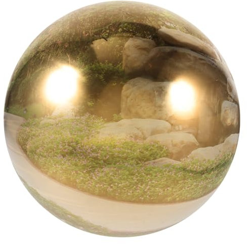 BEBEMOKO Hohlkugel Spiegelpoliert Garten Deko Kugel Für Außen Reflektierende Gartenkugel Schwebende Teichkugel Stilvolle Ornament-Dekoration Für Garten Und Balkon