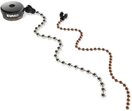 Paquete de platillos Evans - Paquete de dos cadenas Sizzler - Incluye platillo Sizzler, arandela de fieltro, cadena Sizzle de sonido grande, cadena Sizzle suave pequeña