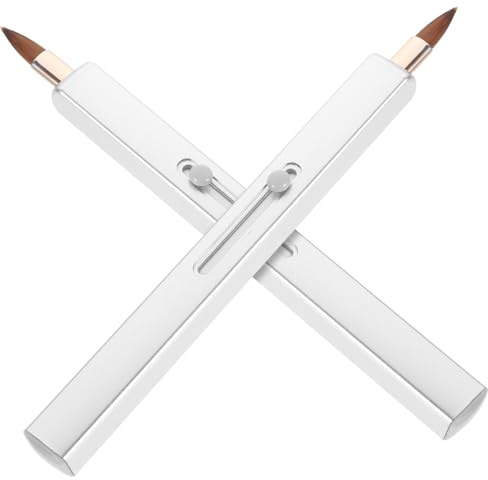 WOONEKY 2 Pinceles Aplicadores Labiales Para Mujer 2 Unidades Tamaño Ajustable Tapa Protectora Portátiles Para Maquillaje y Brillo Labial Uso Diario Viaje