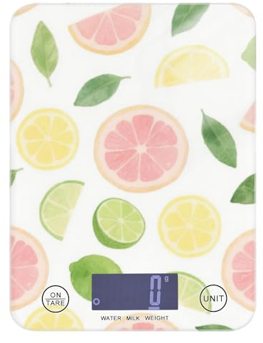 Bilancia da cucina digitale da 5 kg/5 g, con 4 unità per arrostire e cuocere e perdere peso pesa para alimentos, colore: rosa