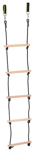 BESPORTBLE Échelle d'escalade en Bois pour Garçon Et Filles Structure Multifonctionnelle Corde d'escalade Résistante Jeux D'extérieur pour Coordination Motrice Et Développement Garçon Et Filles