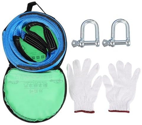 Alipis Corde de Remorquage Voiture Tonnes avec Crochet U Robuste Corde de Traction Fluorescente pour Dépannage Urgence Résistante et Facile à Installer