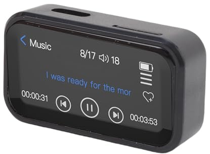 Elprico Clip 32 Go Player Mp3 avec Bluetooth, Lecteur de Musique Portable avec Enregistreur Vocal pour la Course Sportive, Radio FM, HiFi Lossless Mini Mp3 avec Clip Arrière, Support