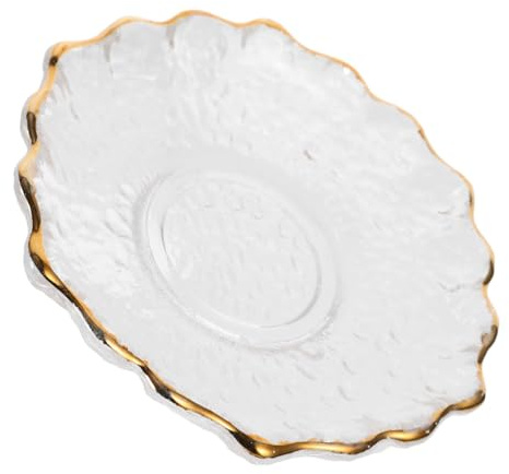 Hohopeti Sottobicchiere in Vetro Trasparente Forma Fiore Tappetino Termoresistente per Tazze Protezione e Ufficio