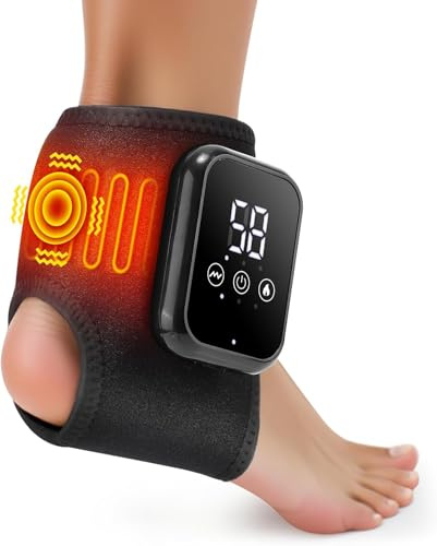 2025 New Masajeador Tobillo De Pies, Masajeador Inalámbrico 3 En 1, 3 Modos De Vibración Y 3 Niveles De Calor Para La Tendinitis De Aquiles Y La Fascitis Plantar, Relajación Y Comodidad (Negro/1)
