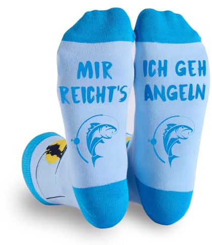 Zemolo Lustige Socken mit Spruch für Herren – Geschenk für Männer Papa Opa Fahrrad Golf Socken 43-46 Ideal zum Geburtstag Vatertag Weihnachten Ostern