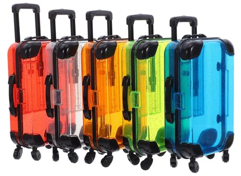 ERINGOGO Lot De 5 Valises À roulettes pour Enfants De Simulation Valise De Jeu pour Tout-Petits pour Enfants Conteneur De Jouets De Simulation