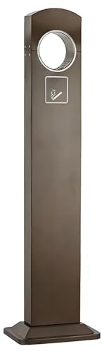 Enpvneer Posacenere da Pavimento, Portacenere Colonna da Esterno, Colonna di Fuliggine da Esterno, Portacenere Colonna for Cenere Verticale, per La Casa, All'aperto, Bar, Ufficio(Color:Marrone)