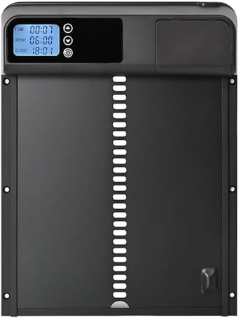 Helautomatisk DöRr Till HöNshus Automatisk Hönshus Dörröppnare Aluminium+Abs Intelligent Anti Pinch Induktion Vattentät Elektrisk Fjäderfä Gate Timer For Farm SäKer, VäDerbestäNdig, PåLitlig