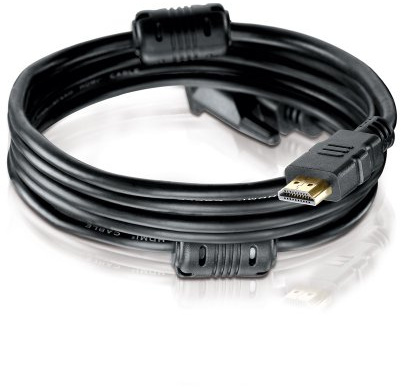 HDSupply Cable HDMI/DVI de alta velocidad con Ethernet (HEAC), 2,00 m, conectores chapados en oro, HDMI 1.3 (1080p 60 Hz), 10,2 GB/s, negro