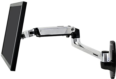 Ergotron Monitor Arm - Wandhalterung mit patentierter CF-Technologie für Bildschirme bis 34 Zoll, 33cm Höhenverstellung, VESA Standard und 10 Jahre Garantie, 45 243 026, Aluminium