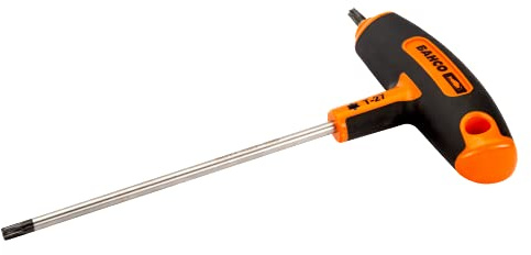 Bahco 901T-040-200 Screwdriver with T-Handle for Torx-40, Black/Silver/Orange, 245 mm