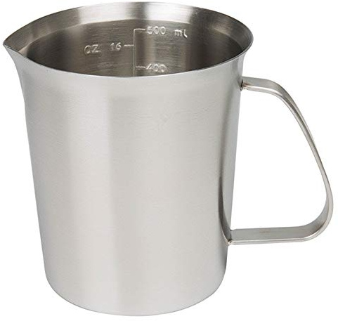 Sissiangle 18/10 Stainless Steel Engraved Scale Milk Frothing Pitcher For Steaming Milk, Coffee & Latte Art, Ice Cola, Orange Juice (500ml) by Sissiangle