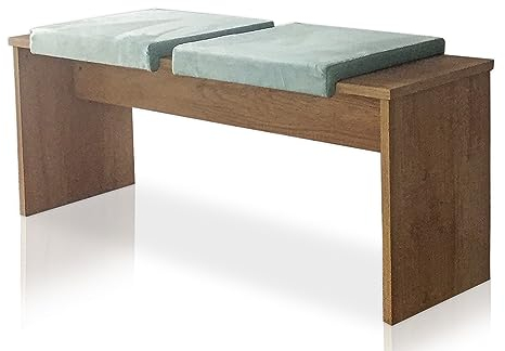 Lycce Bankauflage Klemmkissen 1 Leiste, Sitzkissen Velourstoff blau, Banktiefe ab 35 cm