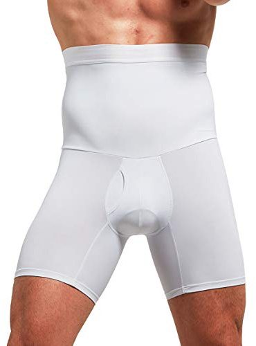 QUAFORT Pantalones Cortos de Control de Abdomen para Hombre, Cintura Alta, Adelgazante, Moldeador, Pierna íntima, Calzoncillos