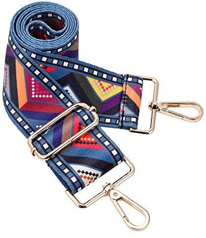 ZOUIQSS Tracolla larga ，Cintura di ricambio regolabile Tracolla per borsa in tela per chitarra a tracolla((5CM) Film pattern)