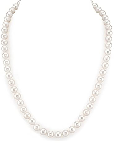 Zuchtperlenkette für Frauen, Perlen der Qualität AAA, Kettenverschluss aus 925er Sterlingsilber