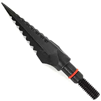 ACCMOS 6 St Jagdspitzen für das Bogenschießen, Traditionell Jagd Pfeilspitze 125 Grain Pfeilspitzen für Jagd und Ballerspiel Zubehör für Pfeile (6pcs, Black)