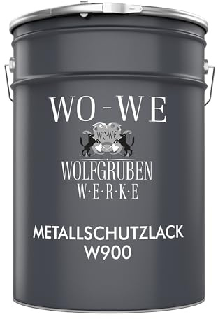 WO-WE Metalllack Metallfarbe Buntlack W900 Decklack für Metall Stahl Eisen Lichtblau ähnl. RAL 5012 5L