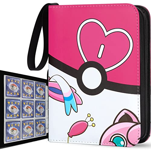 Karten Sammelalbum 9-Pocket, 720 Taschen Hefte für Karten mit 40 Seiten Rosa