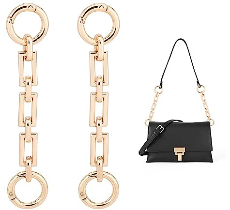 UNICRAFTALE 2Pcs 12cm Oro Catene di Estensione per Borsa Tracolla A Catena per Borsa in Lega Catene di Estensione per Tracolla A Tracolla Dorate con Anello Connettore per Accessori di Ricambio Borsa