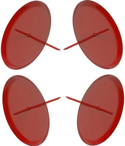 POMMERNTRAUM ® | 4-ER Set! Adventskranzstecker Kerzenpick Kerzenhalter Kerzenstecker für Stumpenkerzen Stecker für Kerzen ROT mit Dorn (Rot)