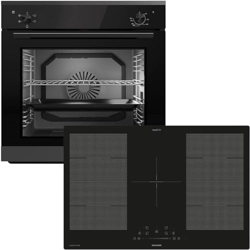 Oranier Einbau-Backofen Set EBS220 autark - 5 Funktionen - breites 80 cm Flächen-Induktion FLI580 - Kochfeld mit 5 Kochzonen & Brückenfunktion