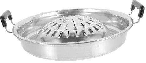 Ciieeo Bandija Metálica Multiusos Para Barbacoa Estufa Coreana Accesorios Para Parrilla