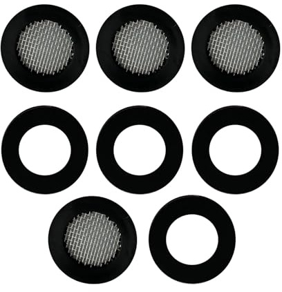 Lot de 4 joints de filtre de pommeau de douche de 1,9 cm et 4 rondelles en caoutchouc, crée un joint pour éviter les fuites, pour pommeau de douche fixe de 1,27 cm / tuyau de douche à main