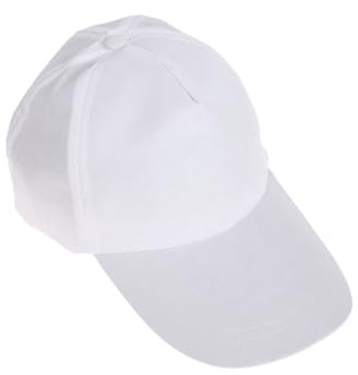 WRITWAA Kinder Baseballmütze Weiß Aus Baumwolle Verstellbar Leere Kappe Zum Bemalen DIY Graffiti Cap Atmungsaktiv Für Outdoor Aktivitäten