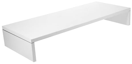 Mipcase Rehausseur Écran pour Bureau et Maison Surface Lisse sans Impuretés Rehausseur Ordinateur en Mdf Blanc , Support de Moniteur Vertical pour Écran Pc