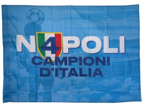 Bandiera Napoli 4 Scudetto - Napoli Torna Campione 2024/25 - Il Miglior Gadget