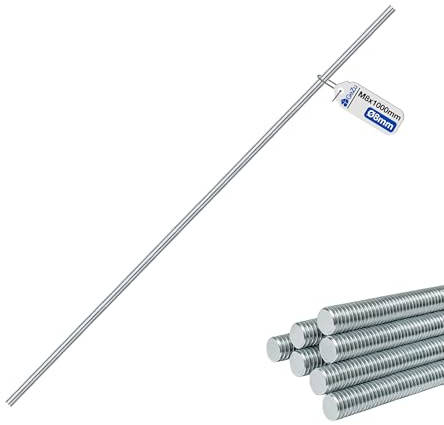 GeZu Impex Tige Filetée M8 1000 mm A4 Acier Inoxydable Barre Filetées Entièrement Vis Tige Filetée Barre Filetage à Droite Tiges Goujons