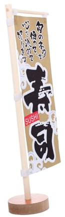 MOTHNUR Bandiera Giapponese da Tavolo Mini Verticale Stile Izakaya per Decorazione Ristorante Sushi Resistente con Motivo Tradizionale Colori Vivi e Riutilizzabile per Ambienti Giapponesi