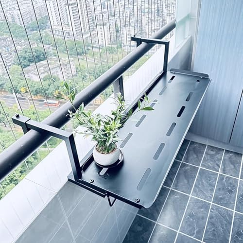 Onxyrbyte Tavolino da Balcone Sospeso,Tavolo da Appendere per Giardino Terrazza,Tavolo da Appendere alla Ringhiera Balcone,Facile da Usare,per Pranzo,Lavoro E Time Libero