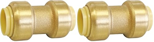 SOMATHERM FOR YOU, Manchon laiton à clipser pour tubes cuivre, PER ou multicouche Ø14 mm, montage rapide et facile, raccord auto-étanche, démontable, durable, pression max 4 bars (Lot de 2)