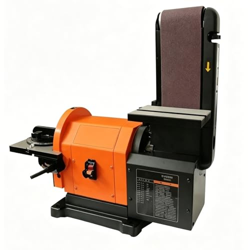 Bench Belt Disc Sander Combo, 900W, 8 Inch Disc with Miter Gauge, 4x36 Inch Belt, Adjustable Belt Arm, Tilting Worktables, Dust Collection Port, Woodworking Tool