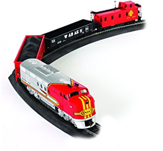 Bachmann Trains - Santa Fe Flyer Ready To Run Electric Train Set - HO Scale 19.50 x 3.00 x 13.25 Inches
