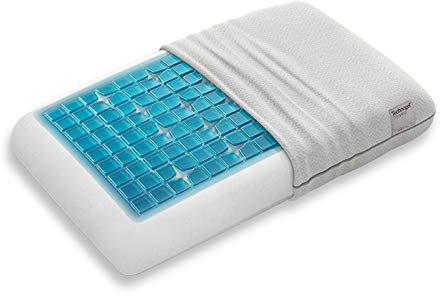 Technogel® Deluxe Orthopädisches Nackenstütz-Kopfkissen – Patentiert, Schadstofffrei & Zertifiziert - HWS-Gel-Kissen für Rücken-&Seitenschläfer inkl. Kissenbezug 66x40x11cm