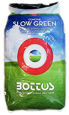 Concime Fertilizzante per Prato Bottos Slow Green 22-5-10 + 2 MgO - 25 Kg