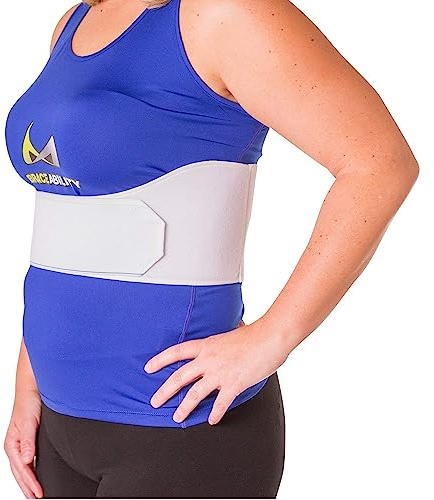 BraceAbility Cintura legante per lesioni da costola | Involucro protettore per gabbia toracica da donna per supporto costole doloranti o contuse (femmina - adatto per torace 34-60)