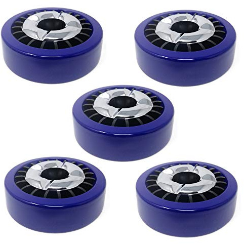 Starlet24 Gluttöter Aschenbecher für draußen Windaschenbecher Metall Ascher Ashtray stabil rund flach (5X Blau)