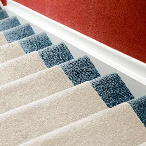 LAMINET Non-Slip Carpet Stair & Floor Protector - Beige, 30' L x 30 W - Durable, Washable Low-Pile Protector for Carpeted Stairs, Floors, High-Traffic Areas, and Entryways