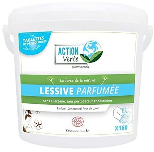 ACTION VERTE Action Verte Tablettes Lessive Linge Parfumées Ecocert - 3,2 kg