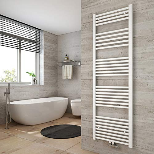Heilmetz Weiß BadHeizkörper 50 x 160 cm Handtuchtrockner Bad-Heizkörper Handtuchheizkörper Mittelanschluss Heizung 654 Watt Leistung Handtuchwärmer